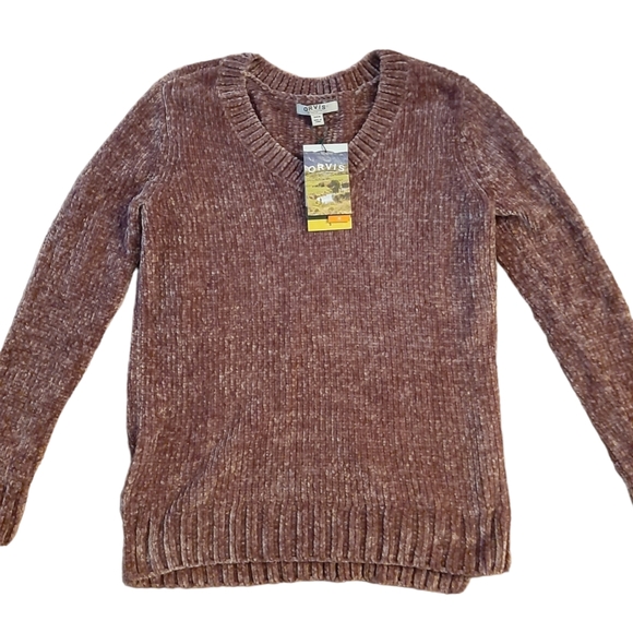 Orvis' Chenille Sweater NWT Misty Rose Sz S - Picture 1 of 3